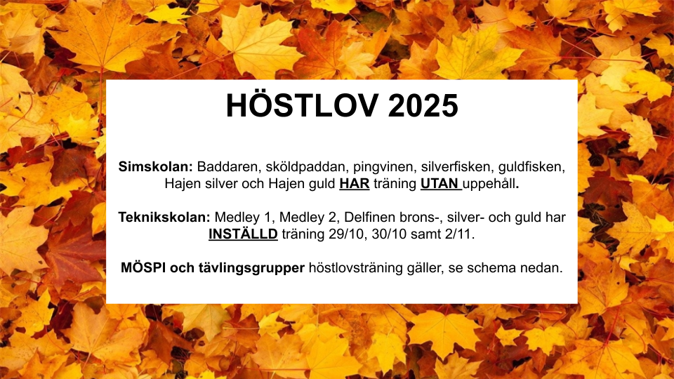 image: Träning höstlovet